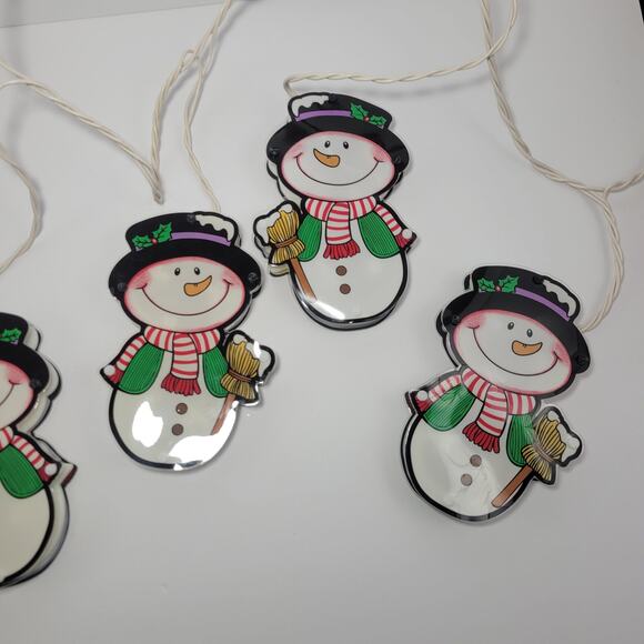 5pc Vintage Christmas Snowman String Light Set - Picture 4 of 6